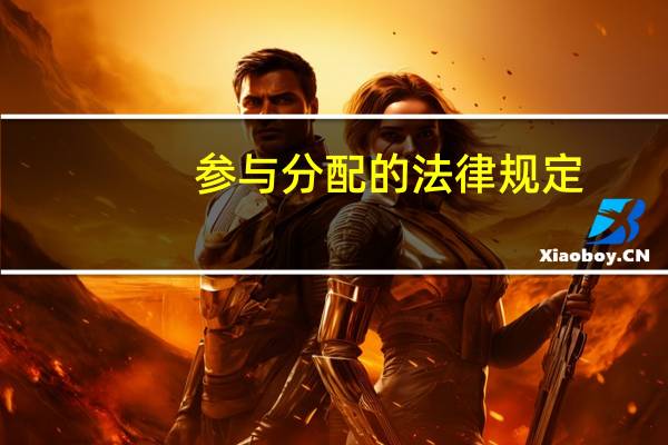 参与分配的法律规定