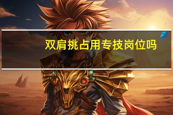 双肩挑占用专技岗位吗