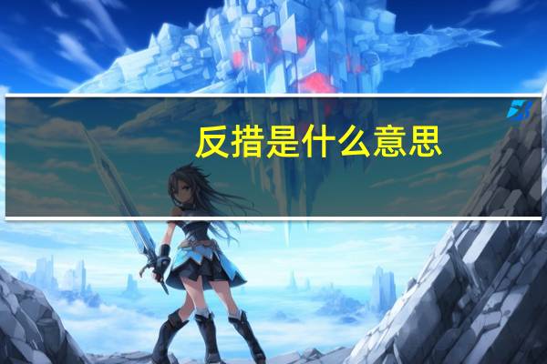 反措是什么意思