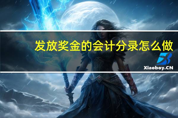 发放奖金的会计分录怎么做