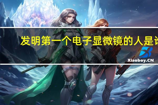 发明第一个电子显微镜的人是谁