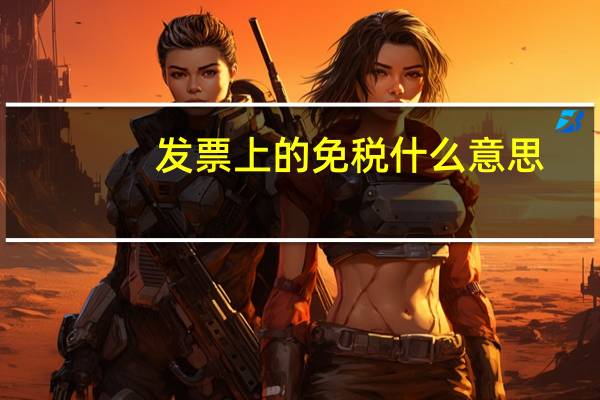 发票上的免税什么意思