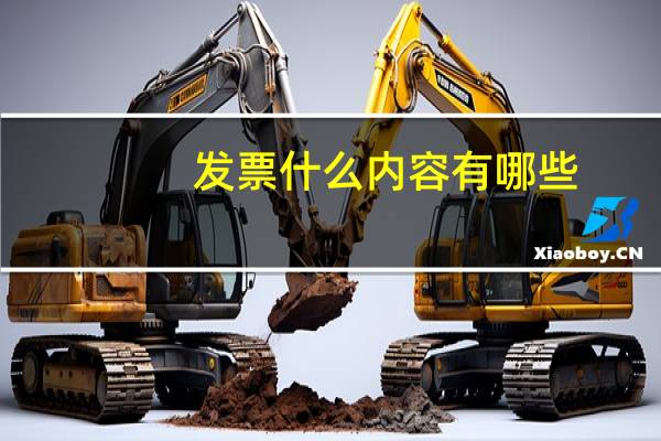 发票什么内容有哪些