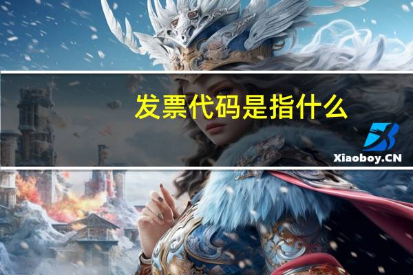 发票代码是指什么