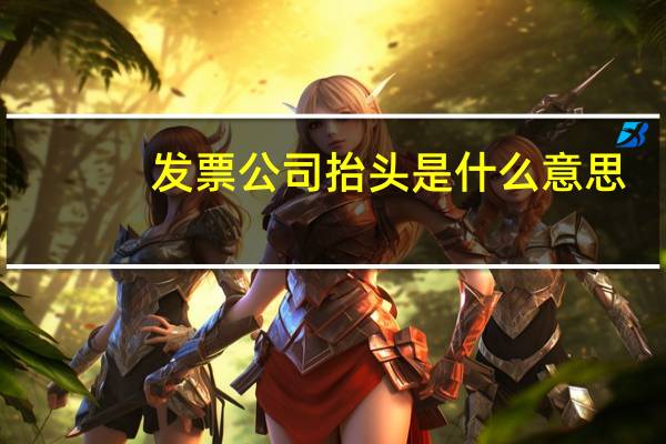 发票公司抬头是什么意思