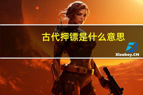 古代押镖是什么意思
