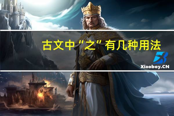 古文中“之”有几种用法