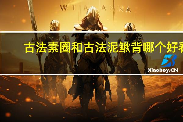 古法素圈和古法泥鳅背哪个好看