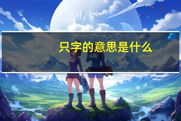 只字的意思是什么