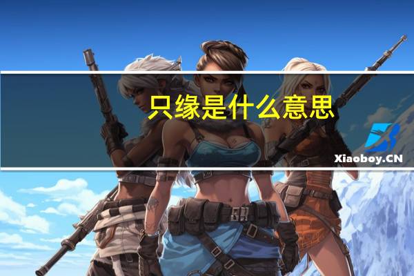 只缘是什么意思