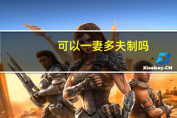 可以一妻多夫制吗