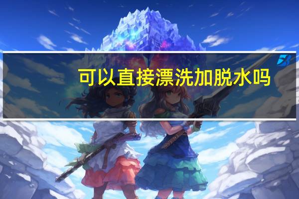 可以直接漂洗加脱水吗