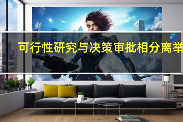 可行性研究与决策审批相分离举例