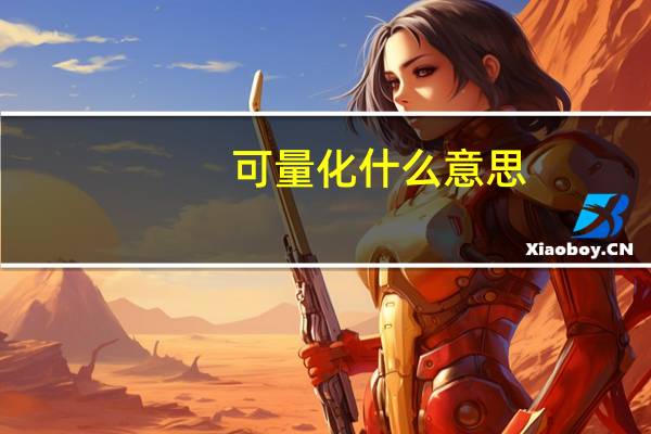 可量化什么意思