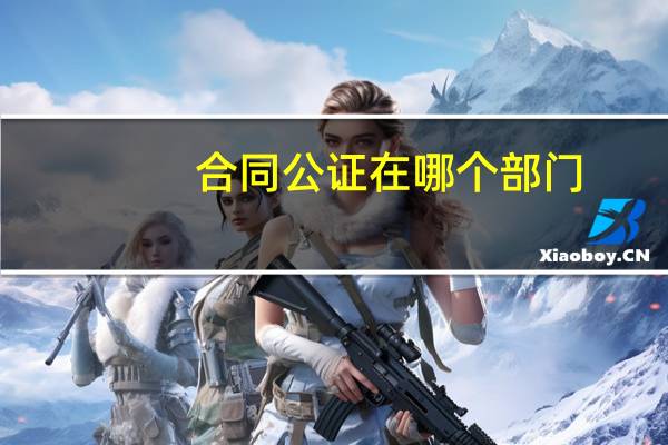 合同公证在哪个部门