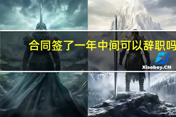 合同签了一年中间可以辞职吗