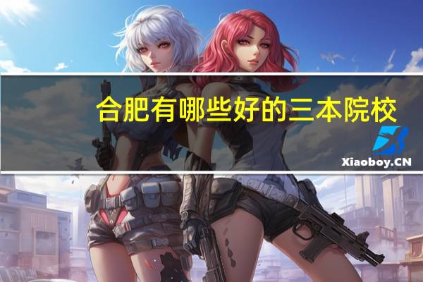 合肥有哪些好的三本院校
