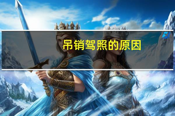 吊销驾照的原因