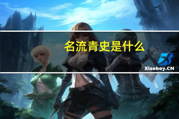名流青史是什么