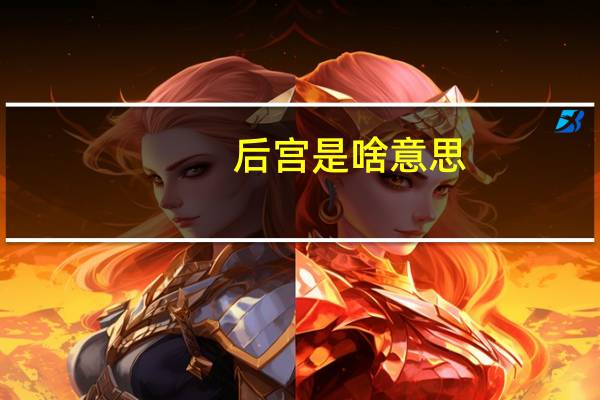 后宫是啥意思