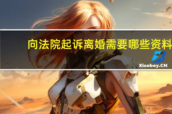 向法院起诉离婚需要哪些资料