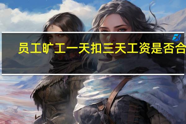 员工旷工一天扣三天工资是否合法