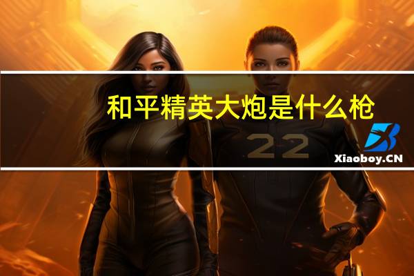 和平精英大炮是什么枪