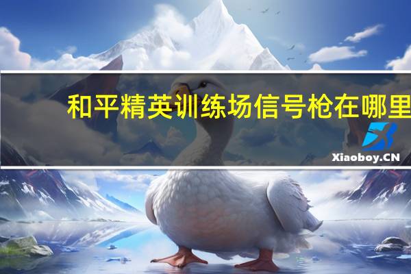 和平精英训练场信号枪在哪里