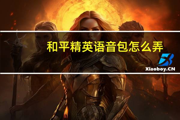 和平精英语音包怎么弄