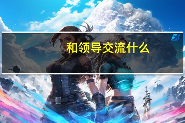 和领导交流什么