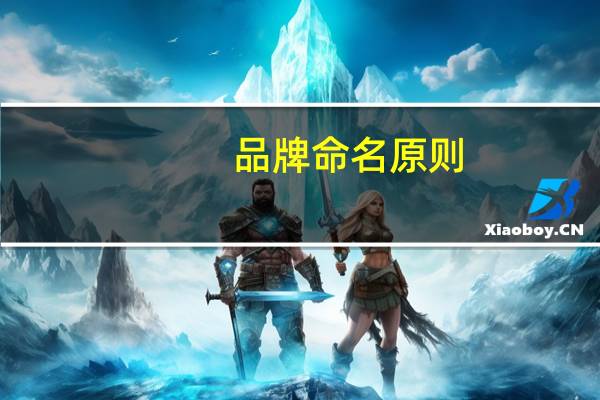 品牌命名原则
