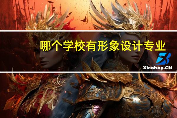 哪个学校有形象设计专业