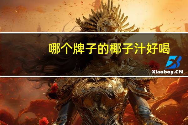 哪个牌子的椰子汁好喝