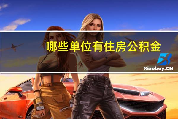 哪些单位有住房公积金