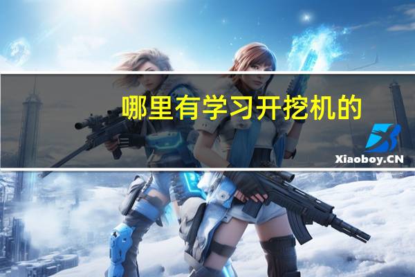 哪里有学习开挖机的