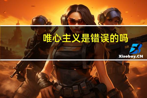 唯心主义是错误的吗