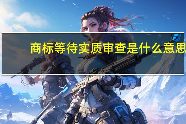 商标等待实质审查是什么意思