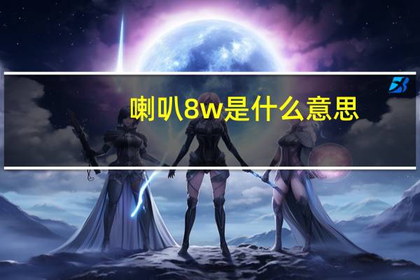 喇叭8w是什么意思
