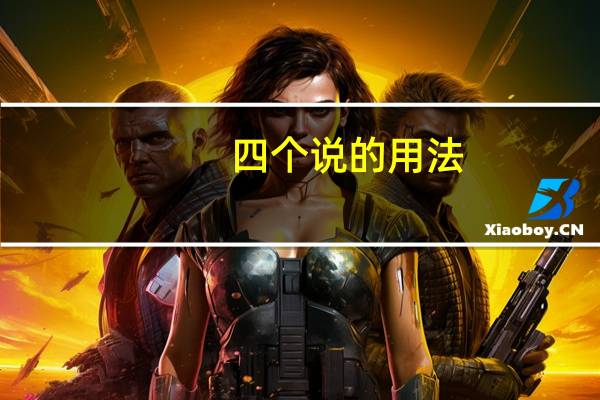四个说的用法