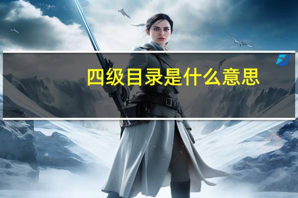 四级目录是什么意思