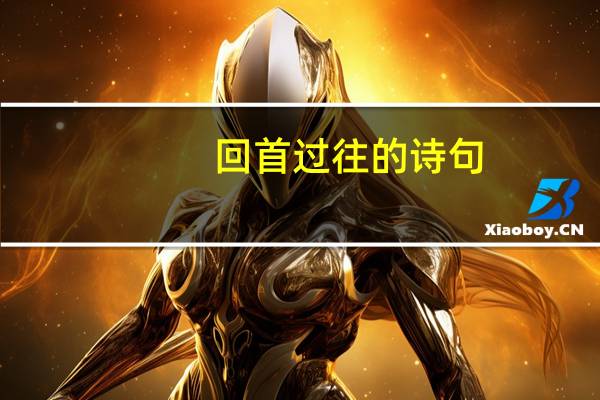 回首过往的诗句