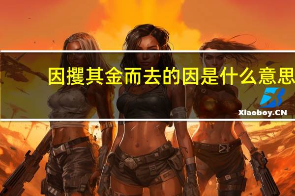 因攫其金而去的因是什么意思