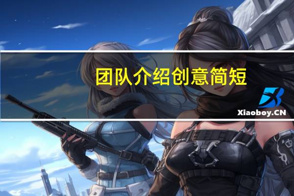 团队介绍创意简短