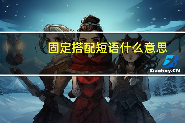 固定搭配短语什么意思