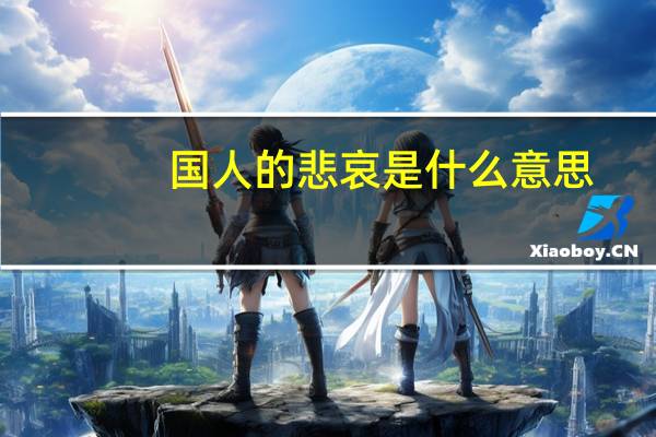 国人的悲哀是什么意思