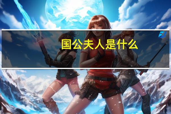 国公夫人是什么