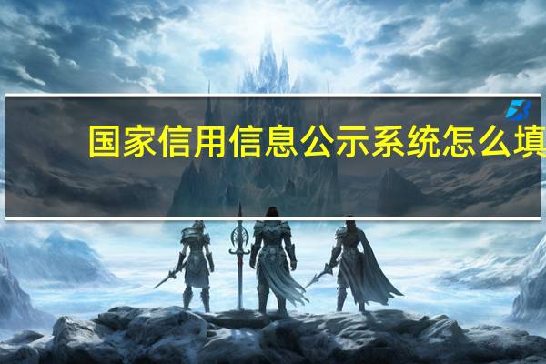 国家信用信息公示系统怎么填