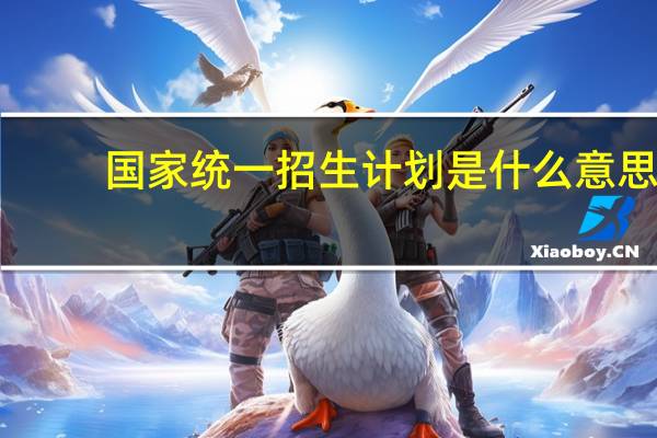 国家统一招生计划是什么意思
