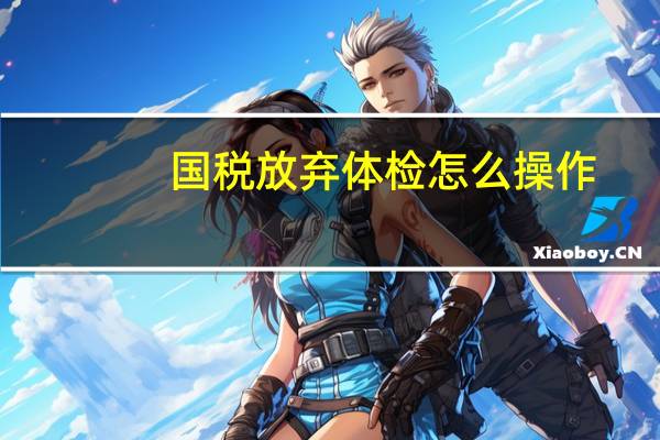 国税放弃体检怎么操作