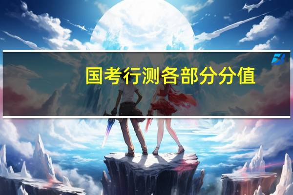 国考行测各部分分值